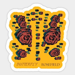 ROSE FIELD BUTTERFLY Sticker